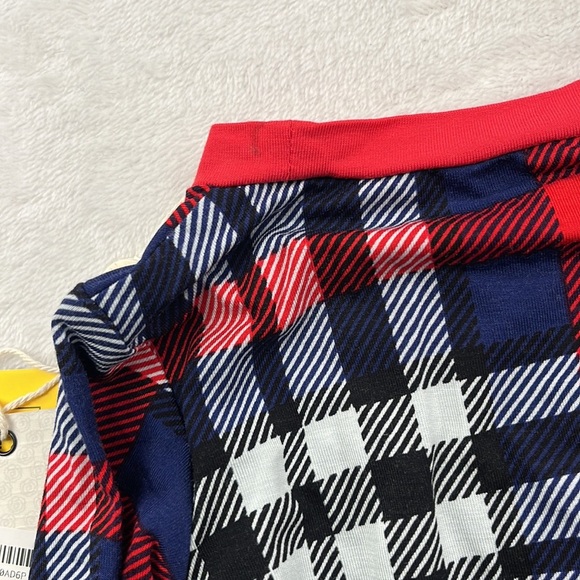 NEW Bums And Roses 2T Bamboo Red And Blue Plaid Pajama Top - Picture 4 of 6